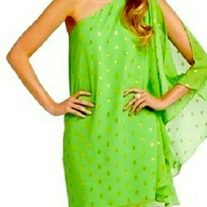 Lilly Pulitzer Preen silk one shoulder cocktail dress